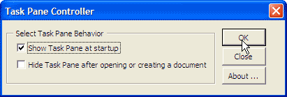 open task pane word