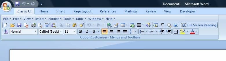 office 2007 for mac reference tab
